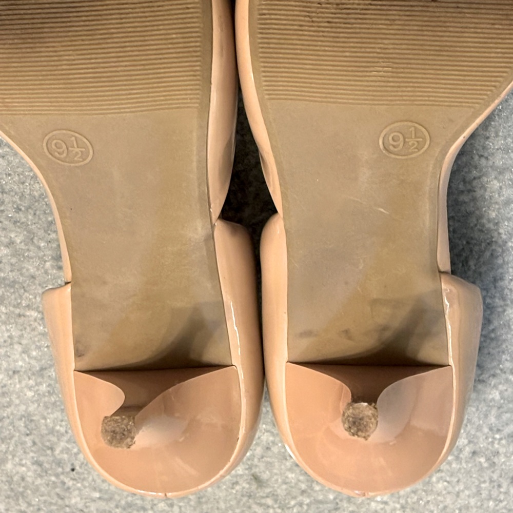 Mossimo Beige Tan Heels Open Toe Shoes Size 9.5 - Picture 9 of 12